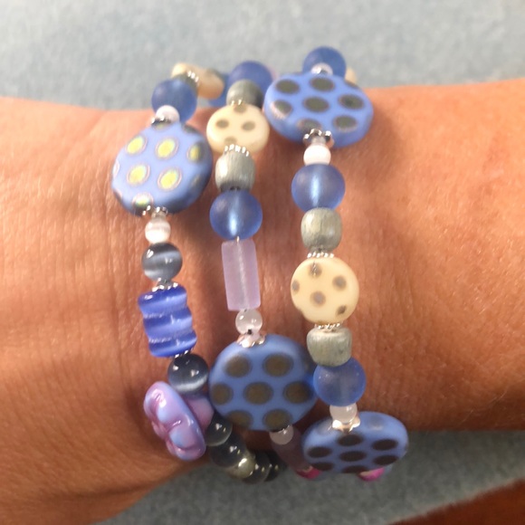 Jewelry - 🌸2/$75 Czech glass bracelet handcrafted